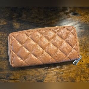 Quilted Genuine Leather Wallet - Made in Italy